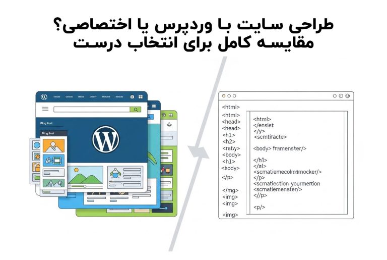 طراحی سایت با وردپرس یا اختصاصی؟ مقایسه کامل برای انتخاب درست